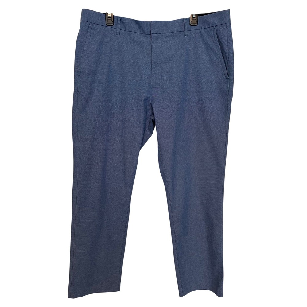 Bonobos Men 38x30 (29.5) Slim Fit Tuesday Flat Front Pants Blue Office Work Golf